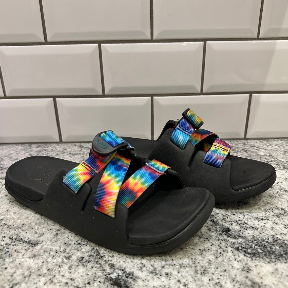 Chaco Slides‎ Tie Dye Straps Adjustable Sandals Kids Size 4/5